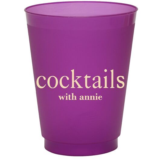 Big Word Cocktails Colored Shatterproof Cups